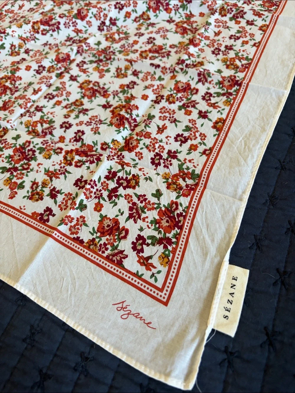 Sezane floral print scarf